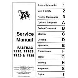 JCB instrukcje napraw + schematy + DTR: JCB Fastrac 1115, 1115S, 1125, 1135 instrukcja naprawy